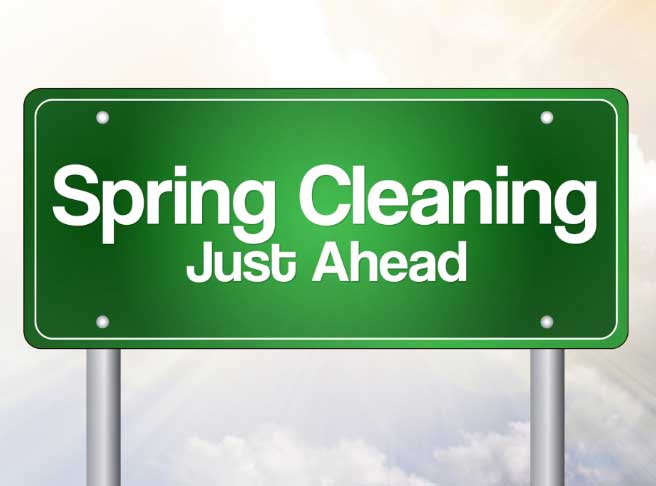 Spring Cleaning Just Ahead Sign